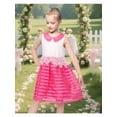 thumbnail image 4 of Sunny Fashion Girls Dress White Lace Sleeveless Pink Stripe Casual Party Sundress 4 Years, 4 of 8