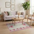 thumbnail image 3 of ODIKA Pink Coquette Round Ribbon Motif Boho Border Center Seamless Non-Slip Chair-Friendly for Home Office, Gaming Room, Under Desk, 3 of 7