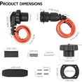 thumbnail image 3 of MKR-28 Trolling Motor Plug and Receptacle for Minn Kota, Quick-Disconnect Marine Electrical Sockets, Waterproof Dual Mount, Compatible with 1–10 AWG Wire, 1865120$$Watercraft, 3 of 12