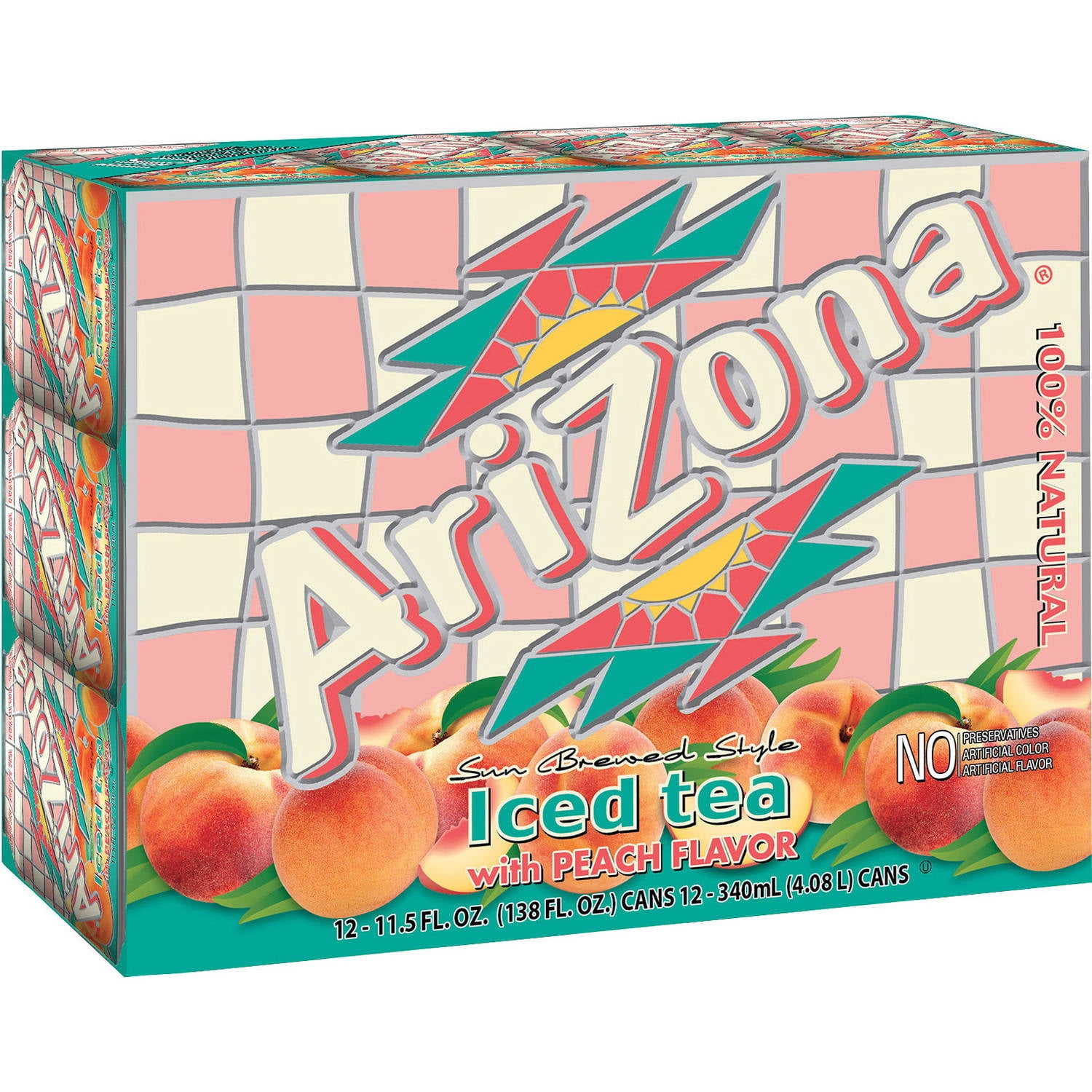 Arizona Iced Tea With Peach Flavor 11 5 Fl Oz 12 Count Walmart arizona-iced-tea-with-peach-flavor-11-5-fl-oz-12-count-walmart