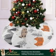 thumbnail image 3 of Yayeee Christmas Tree Skirt 35 inches for Xmas Tree Holiday Party Decoration, Beige Snow Houses, 3 of 6