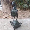thumbnail image 3 of Jumping Horse Copper Statue for Wealth, Income and Bright Future & Yoga Decor Animal mascot Sculpure Gorgeous Gift Bronze Stallion on Drum, 3 of 4