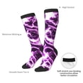 thumbnail image 4 of Naloa Blue Lightning Thigh High Socks Extra Long Stretchy Sock Women Over Knee High Opaque Stocking Daily Wear, 4 of 6