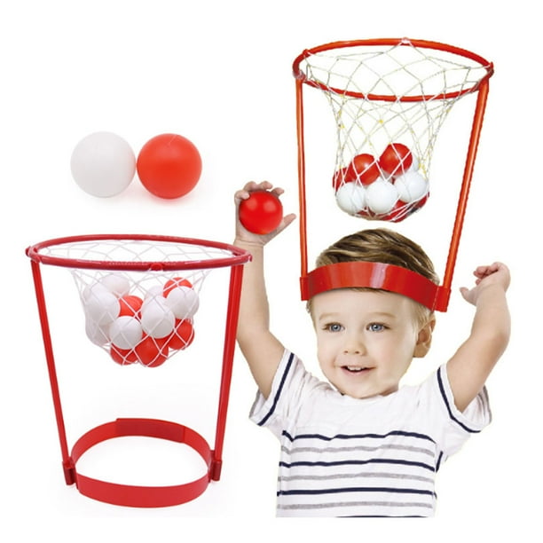 Head Basketball Hoop with 20pcs Balls Adjustable Head Hoop Game Shooting Ball Outdoors Sport