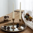 thumbnail image 3 of Candelabro vintage para velas cónicas, candelabro antiguo de poliresina de bronce envejecido, juego de 2 para velas cónicas, para mesa de repisa de la habitación del hogar, 3 of 5