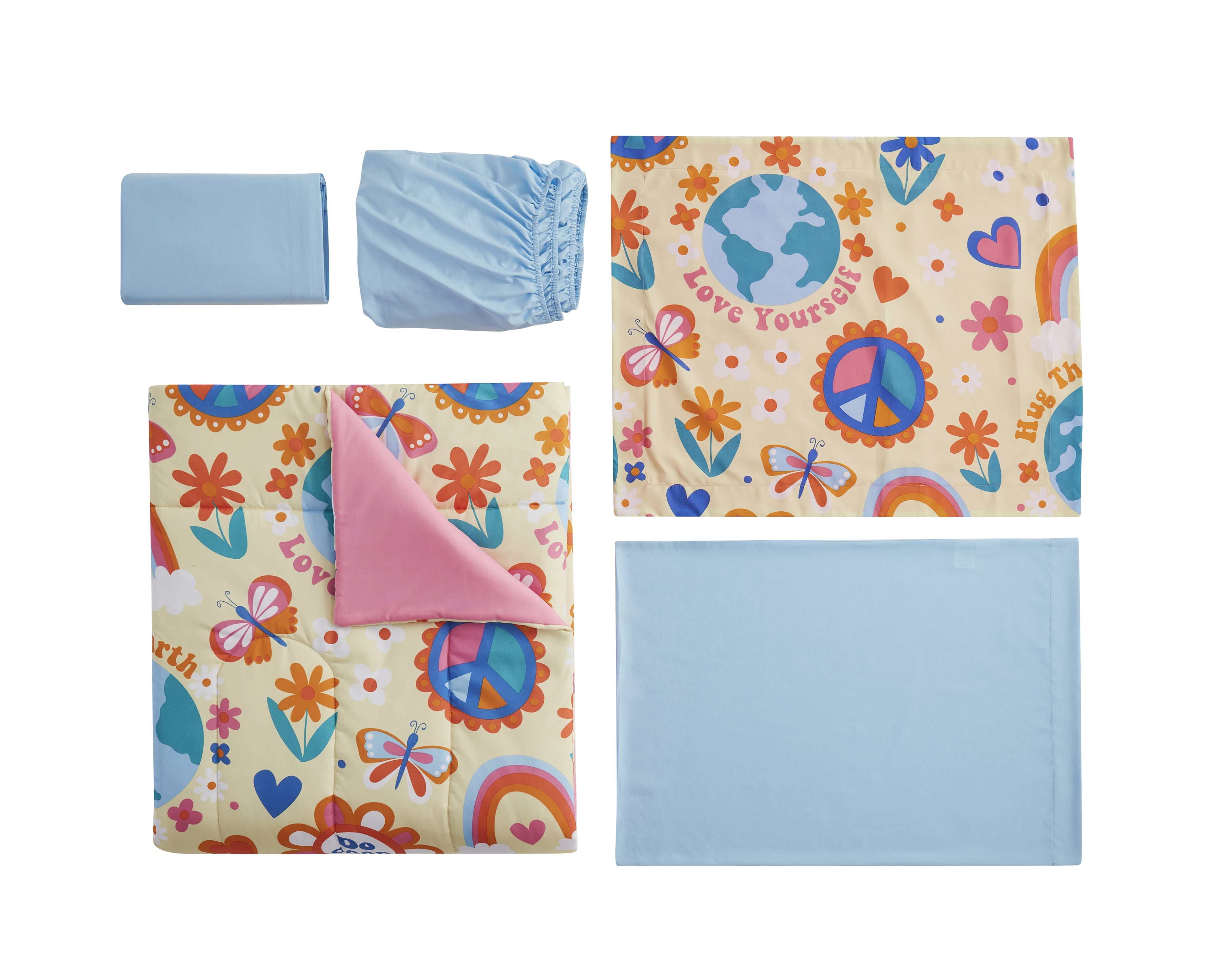 Your Zone Love the Earth Bed-in-a-Bag Coordinating Bedding Set, Twin