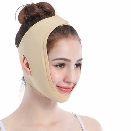Face Lifting Slimming Belt, Facial Cheek V Shape Lift Up Thin Mask Strap Face Line Smooth Breathable Bandage for Men and Women (L)