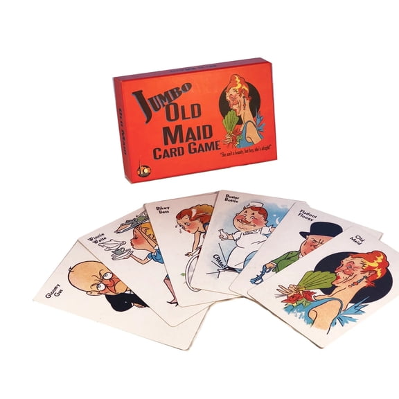 Jumbo Old Maid Card Game 4.5x7" Retro Playing Cards