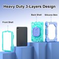 thumbnail image 3 of Case For iPad mini 6 (2021)/mini 7 (2024) Multi-functional With 360 Rotating Stand and Shoulder Strap, 3 of 8