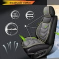 thumbnail image 6 of LAONNVIR Car Seat Covers Full Set,Seat Covers for Cars,Black Seat Protector Fashionable Breathable Leather Seat Cushion Seat Covers Fit for Most Cars(Black&Grey,Full Set), 6 of 6