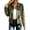 #31Army Green, variant on Byworldtasic Faux Suede Cropped Jacket for Women Distressed Jean Jackets Button Up Vintage Jacket Pockets