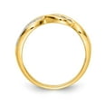 thumbnail image 2 of 14K Yellow Gold Ring Band Themed Diamond Round Rhodium Mom, 2 of 3