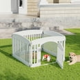 thumbnail image 4 of GIANNA Sports Style 24 Inch Durable Lightweight Pet Playpen, 4 Panels Plastic Dog Fence with Lockable Door and Non- Slip Bottom, Suitable for Small to Medium Pets, 4 of 7