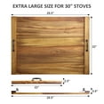 thumbnail image 2 of BENESKY Noodle Board Stove Cover, 30 x 22 Inch Acacia Wood Stove Top Cover Board with Handles, Farmhouse Gas Stove Top Cover Board Electric Stove Sink Cover RV Serving Tray, 2 of 6