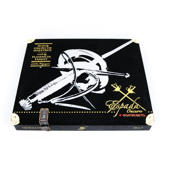 Montecristo Espada Oscuro Quillon Empty Wood Cigar Box 9.75" x 8.25" x 1.5"