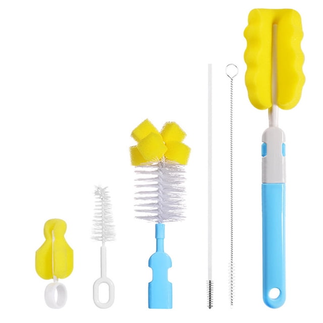 Pack de cepillos limpiadores para biberones: cepillos para limpiar biberones, botellas de agua, pajitas, vasos, decantadores de vino y termos.