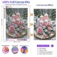 thumbnail image 2 of Mosaflare Pink Christmas Candle Diamond Painting Kit, 12×16 Inch Full Drill Diamond Art, Winter Floral Roses DIY Craft for Adults, 2 of 7