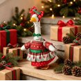 thumbnail image 5 of Christmas Front Porch Goose Outfit, Nordic Snowflake Printed Dress with Bow Accessory for 19 Inch Concrete Goose Statue Patio Yard Decor, 5 of 7