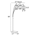 thumbnail image 2 of Lite Source Ls-83692 Stein 3 Light 89" Tall Arc Floor Lamp - Black, 2 of 4