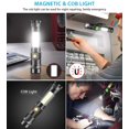 thumbnail image 2 of Linterna LED recargable, linterna magnética superbrillante de 1000 lúmenes, con luz de trabajo COB, resistente al agua, 4 modos, 2 juegos de linterna táctica de emergencia para acampar al aire libre JAMW Sencillez, 2 of 5