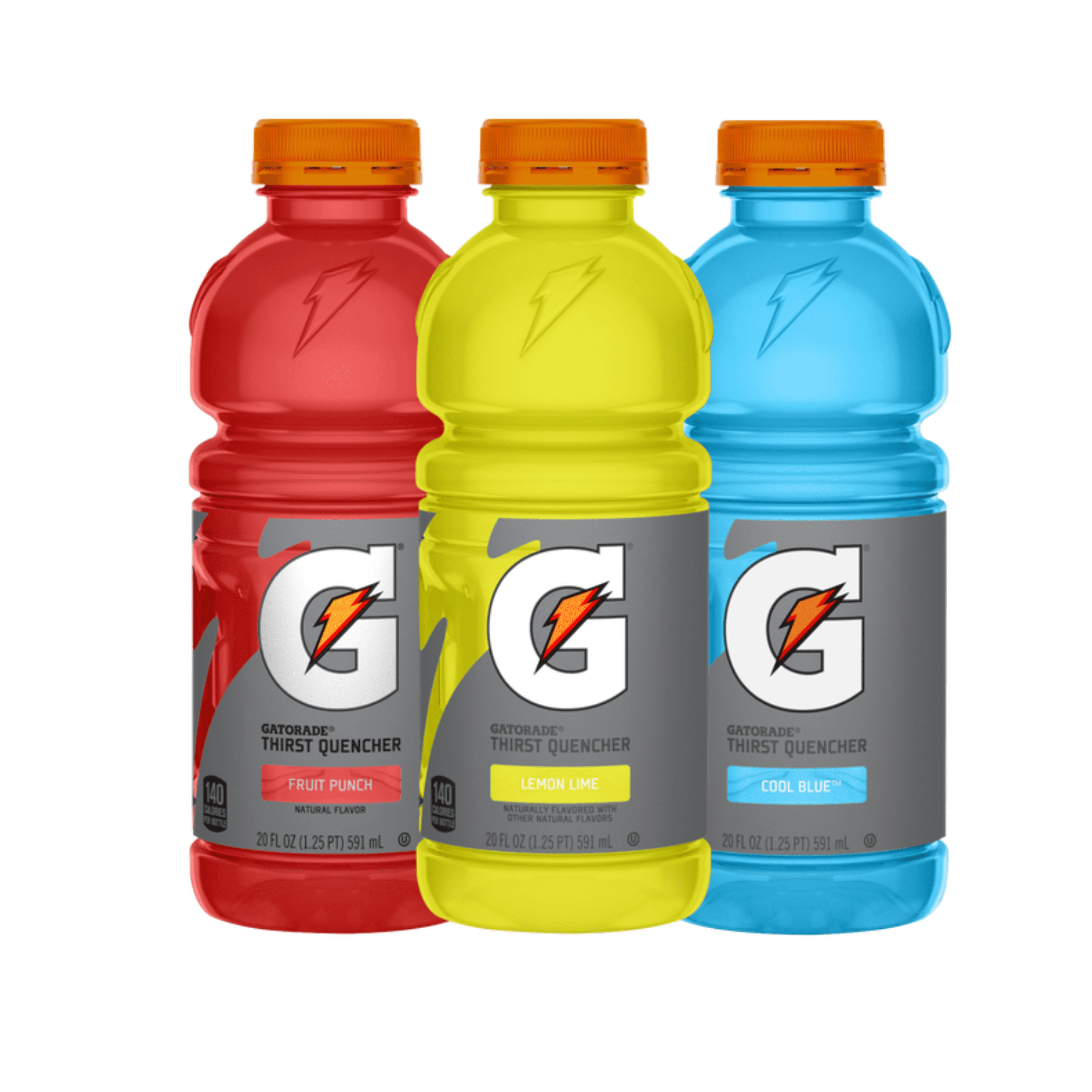 Gatorade Thirst Quencher Variety Pack Sports Drink 20 oz Bottles – Lemon Lime Fruit Punch Cool Blue – 24 Ct
