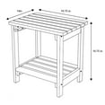 thumbnail image 4 of Shine Company Rectangular Traditional Wooden Indoor/Outdoor Side Table in Brown, 4 of 5