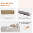 thumbnail image 4 of Flannel Fabric Chaise Lounge, No Assembly Required and Space Saving, White, 4 of 7