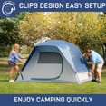 thumbnail image 5 of Camping Tent, 4 Person Dome Tents for Camping with Rainfly, Waterproof Clip Easy Setup Portable Family Tent with Mesh Windows, 20% More Headroom Backpacking Tents for Camping & Hiking, 5 of 9