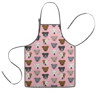 Pit Bull Terrier Kids Aprons for Girls and Boys,Adjustable Neck Strap Toddler Aprons for Kids Cooking Baking