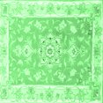 thumbnail image 1 of Ahgly Company Indoor Square Medallion Emerald Green Traditional Area Rugs, 4' Square, 1 of 4