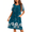 Blue Green Flower, variant on Oudiya Women Moo Moos House Dresses Button Short Sleeve Floral Mumu Nightgown with Pocket, S-3XL