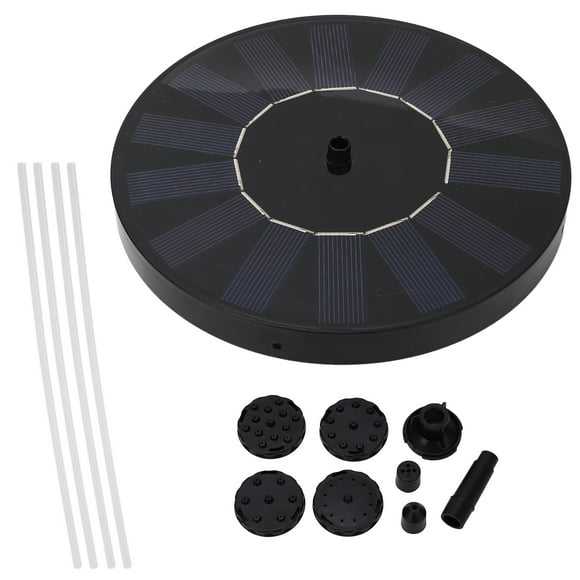 Bomba de Fuente solar Jadeshay 7 V 1,5 W con Boquillas Fuente de agua panel solar