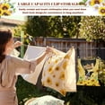 thumbnail image 5 of ZIATUBLE Sunflower Clothes Pins Bag Border Collie Clothes Pins Bag Holder with Two Snap Buttons Hanging Can Storage Organizer Pantry 2 Piece Easy to Clean Clothespin Bag for Clothesline Outdoor, 5 of 7