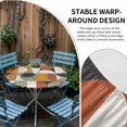 thumbnail image 4 of Mid Century Color Block Geometric Round Fitted Tablecloth with Elastic Edge,Waterproof Table Cloth Fits Tables Up to 45"-54",Wipeable Washable Table Cover for Indoor Outdoor,Colorful Nordic Style, 4 of 9
