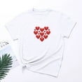 thumbnail image 3 of Women's Valentine's Day Print Round Neck Short Sleeve T Shirt Running Tee Shirts Women Set Shirt for Women Shirts Long Sleeved Women's Loose Fit Tees Short Sleeve T Shirts for Women Women Extra Long, 3 of 4