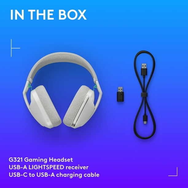ヘッドホン Logicool G321 LIGHT SPEED Logitech G321 LIGHTSPEED Wireless Bluetooth Gaming Headset for PC