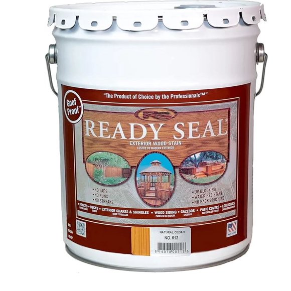 Ready Seal Exterior Wood Stain and Sealer: Oil-Based, Semi-Transparent, No Primer Needed (5 Gallon NATURAL CEDAR)