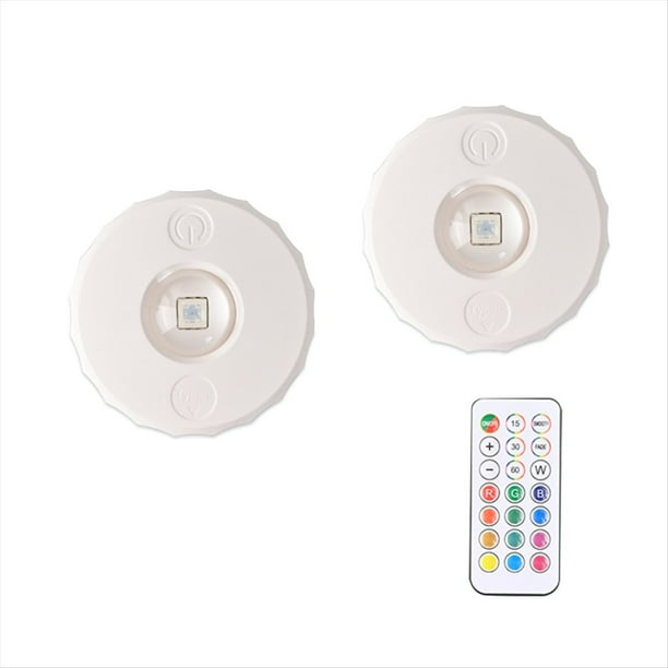 Luces LED RGB Regulables para Debajo del Gabinete, con Control Remoto Inalámbrico y Sensor de Pendientes, para Vinoteca (2 Unidades)
