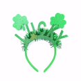 thumbnail image 1 of Day bow headband St. Patrick's Day letters small green hat headband, 1 of 4