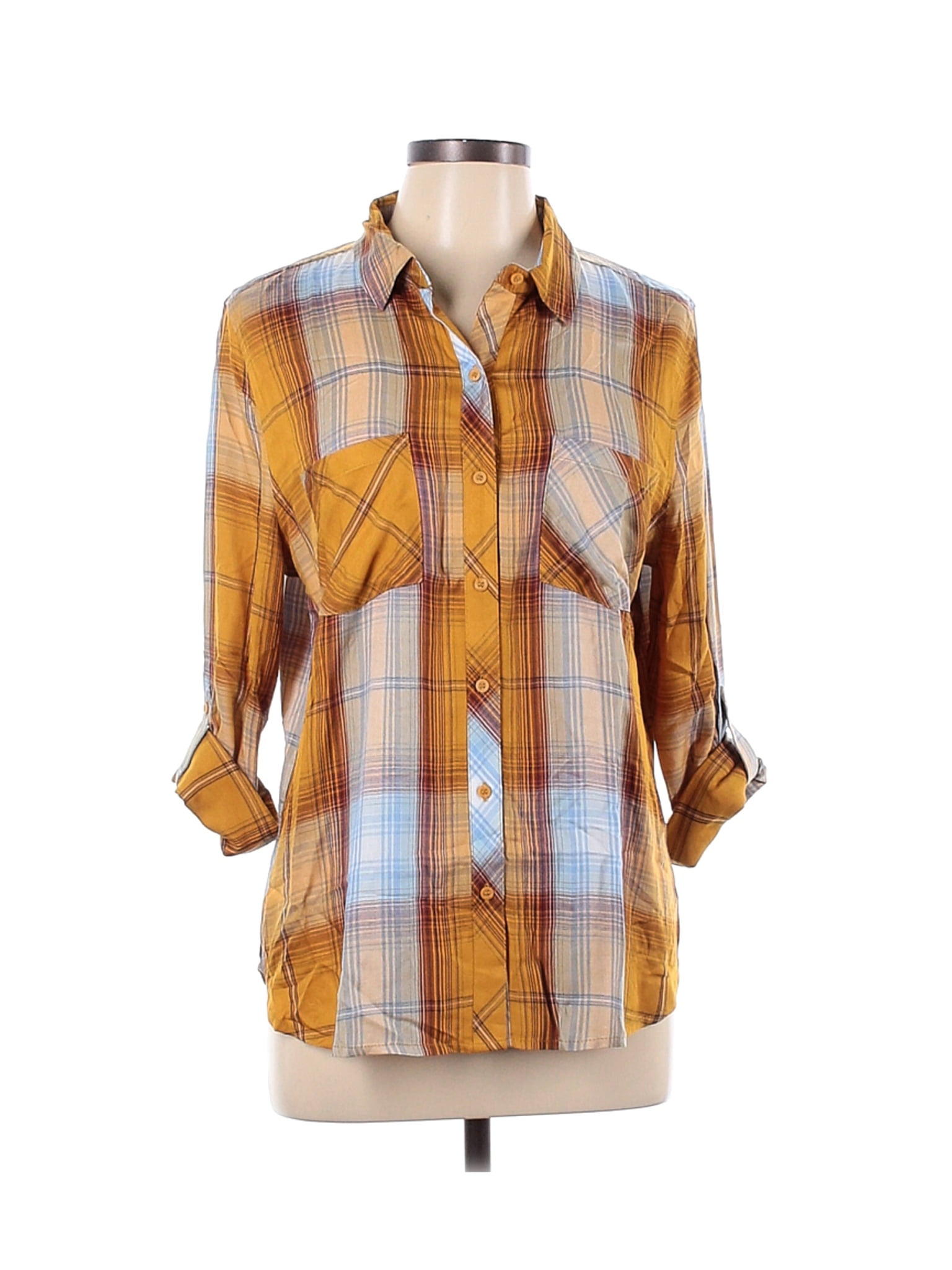 Long Sleeve Button-Down Shirt - Walmart 