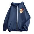 thumbnail image 4 of WILLBEST Sudadera de Mujer Ladies' Christmas Printed Zipper Long Sleeved Pocket Drawstring Casual Hooded Sweatshirt 1704 XXX-Grande, 4 of 8