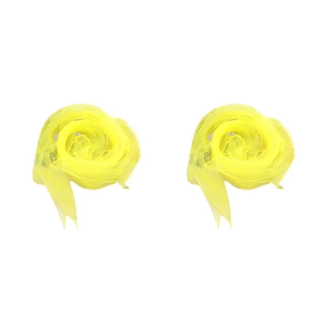 Bufandas cuadradas Sonducket Pañuelo De gasa Amarillo brillante 60*60cm 2Conjunto