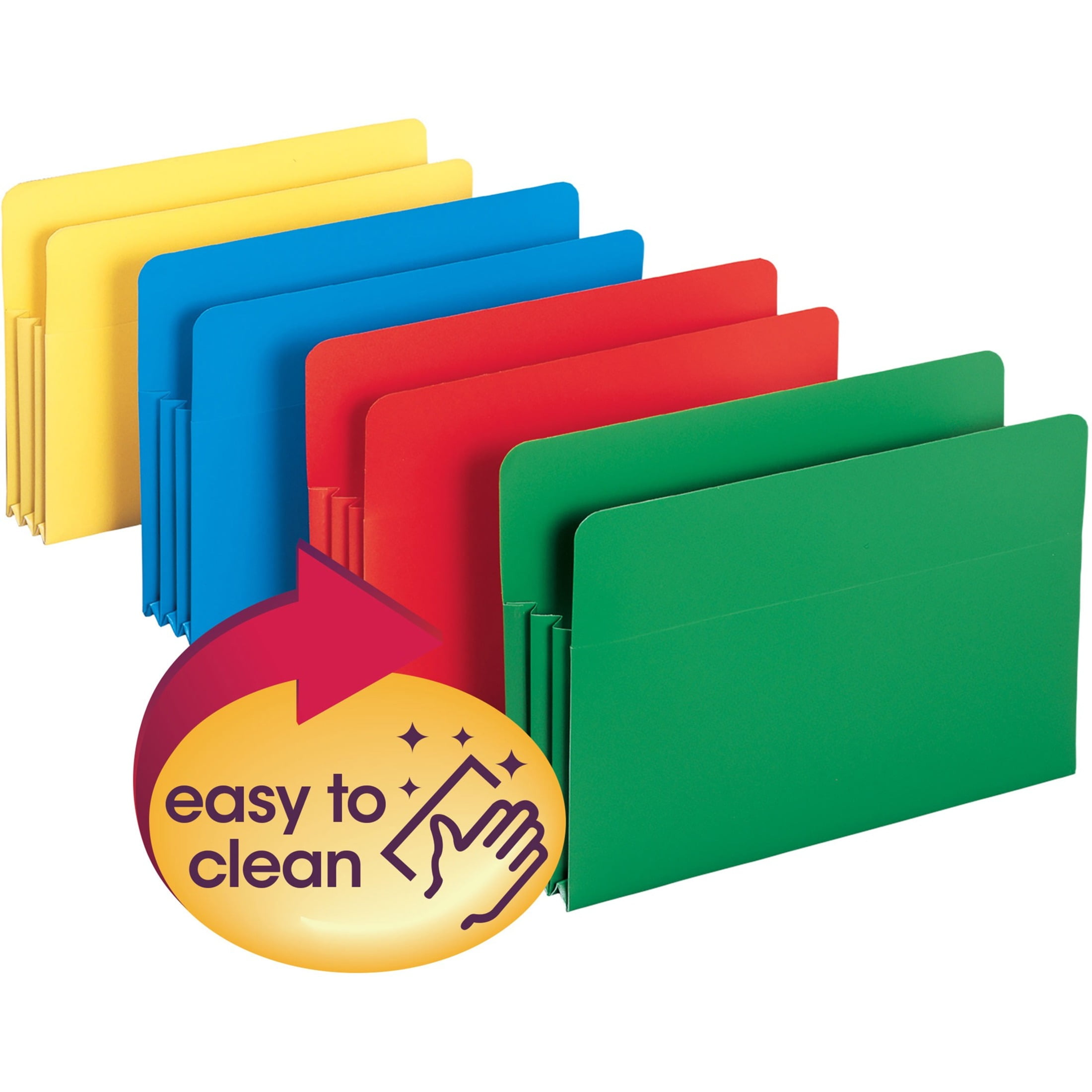 C-Line Write-on Poly File Jackets Letter Size Expands 1 Inch Assorted Colors for sale online