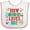 White and Pink, variant on Inktastic My Godmother Loves Me Girls Girls Baby Bib