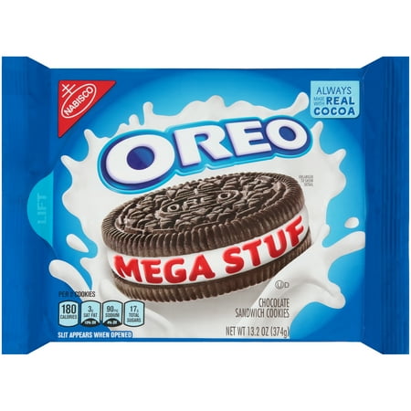 Nabisco Oreo Mega Stuf Chocolate Sandwich Cookies, 13.2 Oz.
