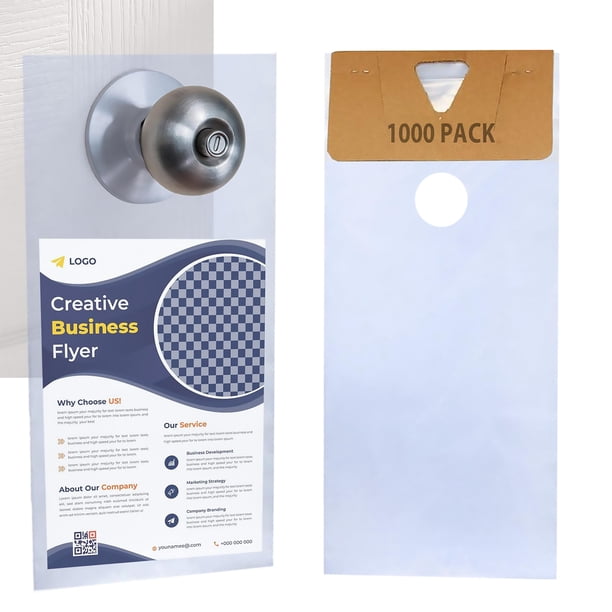 Bolsas de plástico para colgar puertas Skywin, 17 x 37 cm, impermeables, paquete de 1000