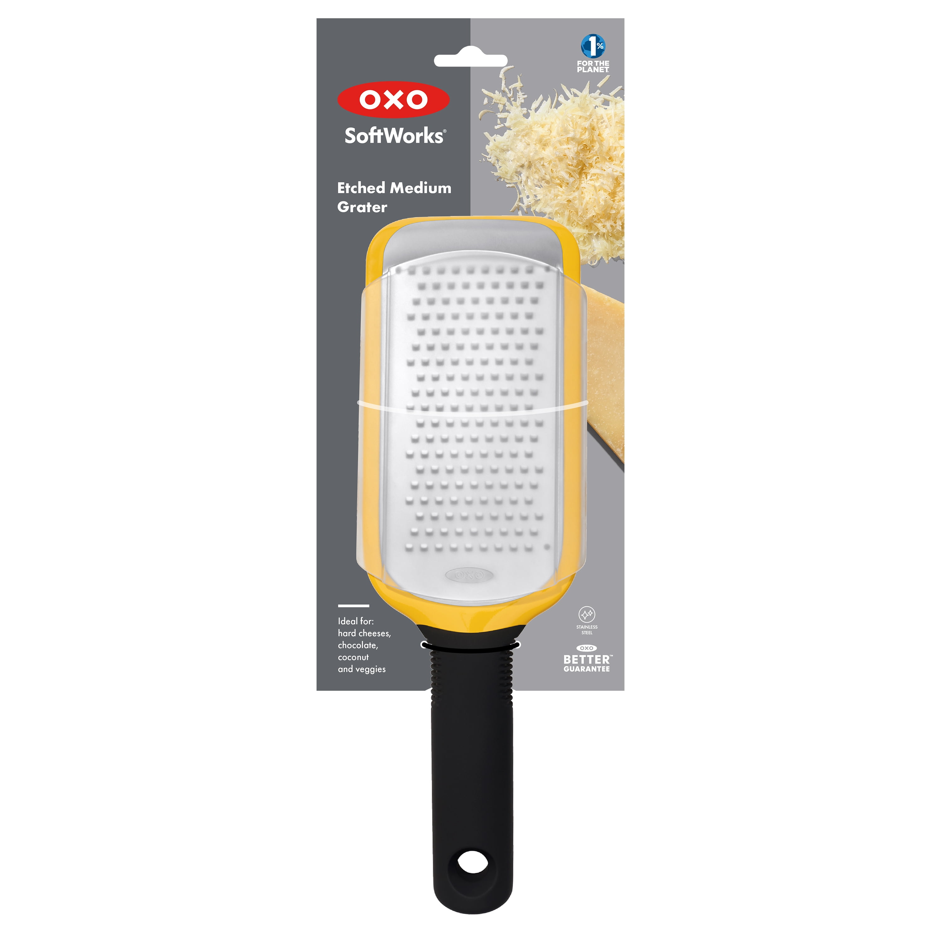 OXO Softworks Stainless Steel Etched Grater, Medium