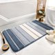thumbnail image 4 of Alfombra de baño antideslizante, extra suave, lavable a máquina, absorbente de agua, para baño, cocina, entrada, inodoro, alfombra de baño absorbente, antideslizante, 40 x 60 cm, azul celeste, 4 of 4