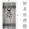 thumbnail image 5 of Stall Barn Door Shower Curtain Set 36Wx71H Inches Half Small Tiny Rustic Wooden Wood Farmhouse Country RV Camper Polyester Bathroom Curtain with 12 Hooks, 5 of 5