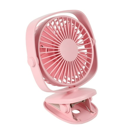 

Mini Usb Rechargeable Air Cooling Fan Clip Desk Fan Dual Use Home Student Dormitory Bedside Portable Desktop Office Fan Pink